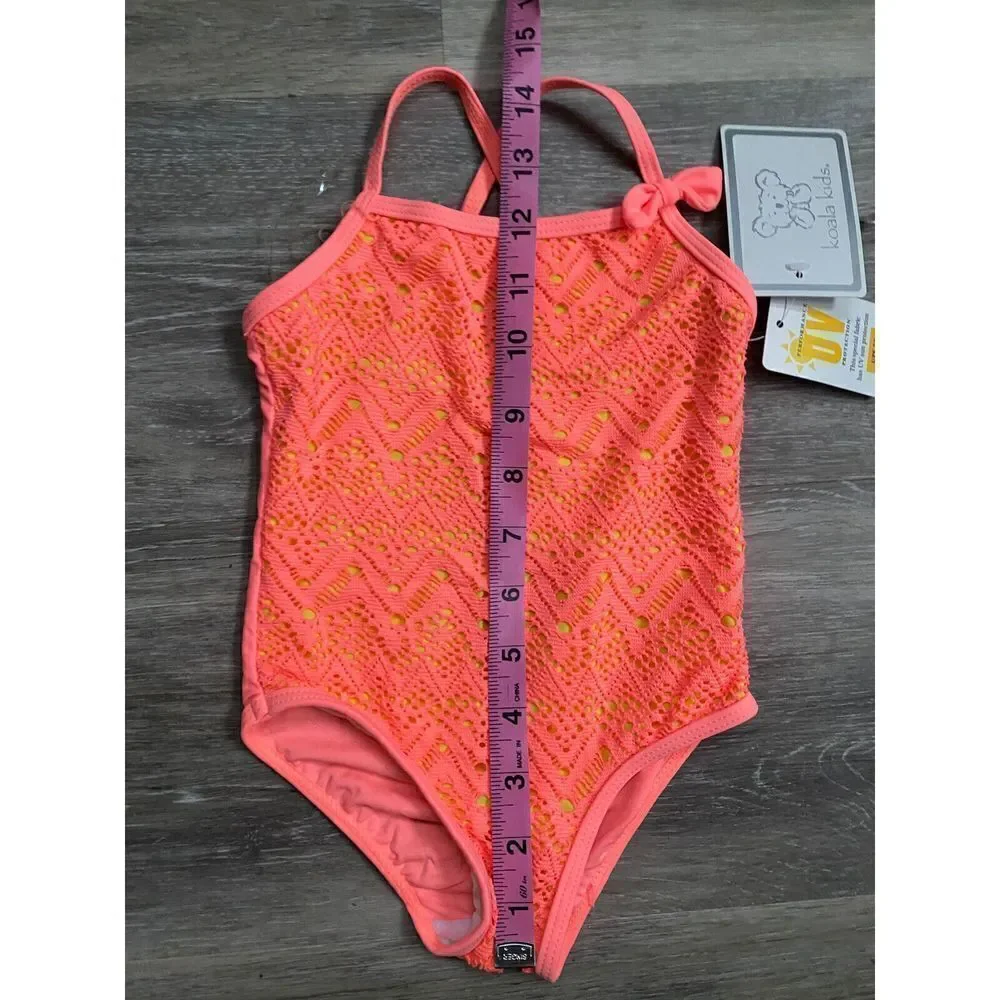 Koala Kids Girls 24 Months 1 Piece Pink Bathing Suit Swimsuit New Baby UPF 50